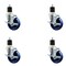 Service Caster 4'' Solid Poly Swivel 1-7/8'' Expanding Stem Caster Set with Brake, 4PK SCC-EX20S414-SPUS-TLB-178-4 - alternate 1